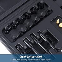 Kit de nettoyage universel pour armes à feu de 58 pièces avec étui moulé par soufflage et ensemble de brosses pour armes à feu