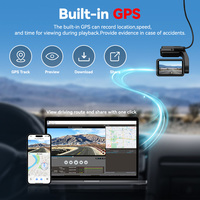 Caméra de tableau de bord double 4K Redtiger Distributor A4 avec suivi GPS, caméra avant 4K et caméra arrière 1080P, vision nocturne, mini caméra