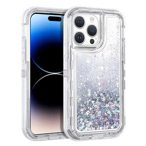 Funda para iPhone 17 Pro Max, funda protectora antichoque de arena líquida tres en uno con cobertura total - Product Image 4