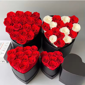 2026 Muttertag für immer Blume Natürliche unsterbliche stabilisierte ewige Rosen Konservierte Unendlichkeit Rosen Herz Box zum Valentinstag - Product Image 1
