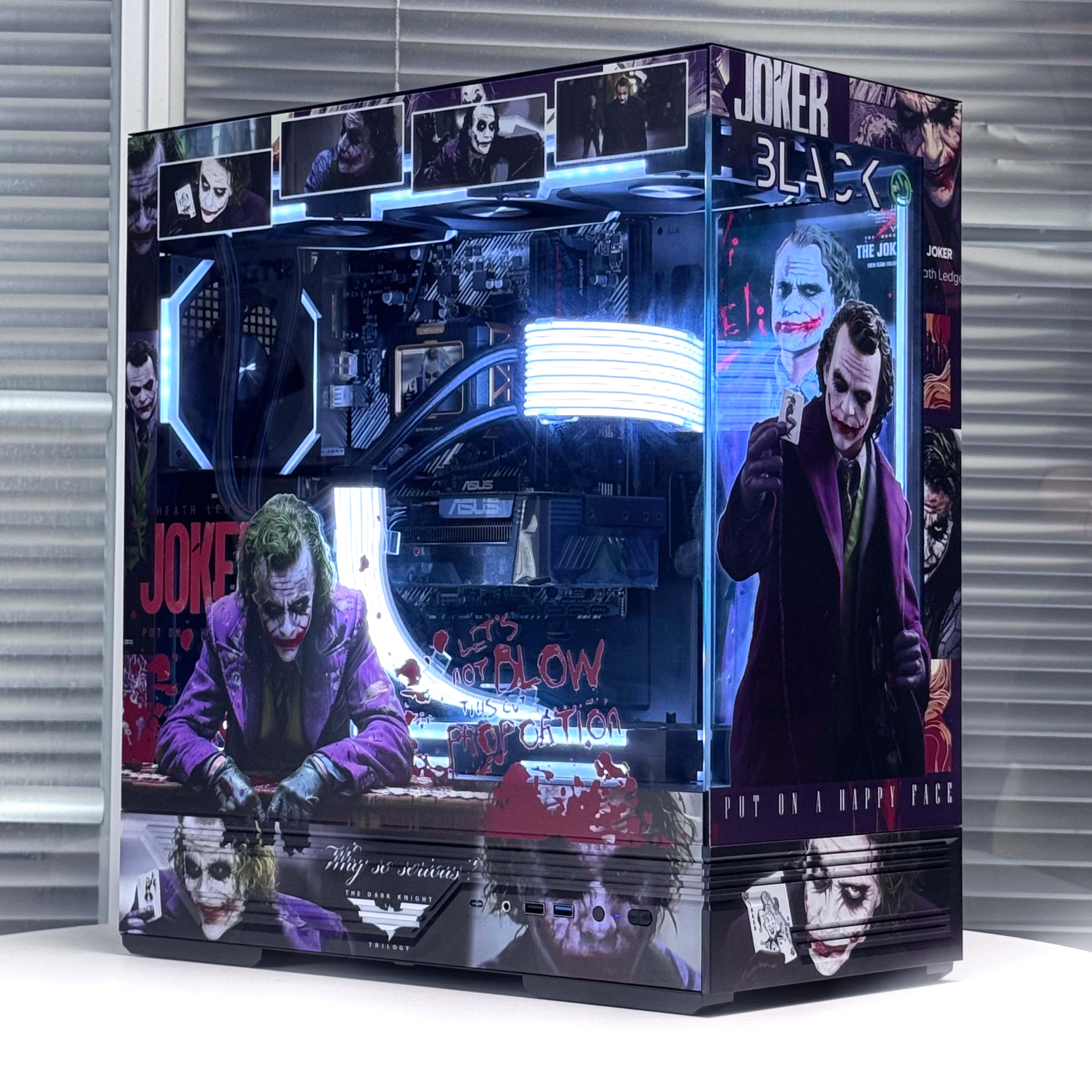Custom PC Case - Joker and Harley Quinn Design Patterns