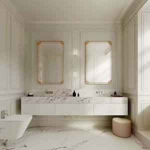 YALIG 2025 Ensemble de salle de bain moderne personnalisé avec lavabo, organisateur, meuble-lavabo flottant avec lavabo - Product Image 6