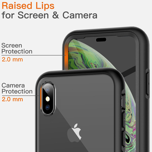 <span class=keywords><strong>Coque</strong></span> pour <span class=keywords><strong>iPhone</strong></span> Xs et <span class=keywords><strong>iPhone</strong></span> <span class=keywords><strong>X</strong></span> 5,8 Pouces avec Protection d'Écran Intégrée Anti-Rayures, Téléphone Robuste à Couverture Intégrale à 360 Degrés (<span class=keywords><strong>Noir</strong></span>) - Product Image 4
