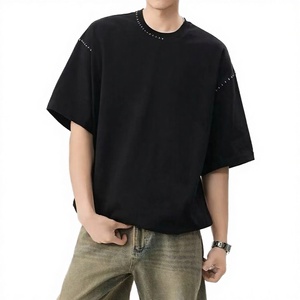 เสื้อยืดโอเวอร์ไซส์ลายกราฟิกแบบสั่งทำพิเศษสำหรับผู้ชายรุ่นใหม่ล่าสุด ล้างสีแบบแอซิดวอช พิมพ์ลายได้ตามต้องการ ไซส์พลัส สตรีทแวร์ แบบเรียบ - Product Image 2