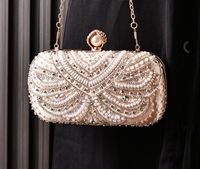 Tas Clutch Bordir Manik Mewah Diskon untuk Tas Pesta Pernikahan, Tas Pengantin, Tas Prom, dan Tas Pesta Baru