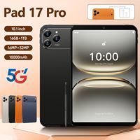 Tablet Android Original Pad 17 Pro 16GB+1TB Memori Besar Layar HD 10.1" USB Type C Tablet PC Anak X25 Ultra Tablet