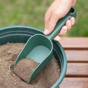 Medium Dark Green <b>Square</b> Shovel 14.5Cm Blade 12Cm Handle Plastic Garden <b>Tool</b> For Soil Scooping Planting Landscaping - Product Image 3