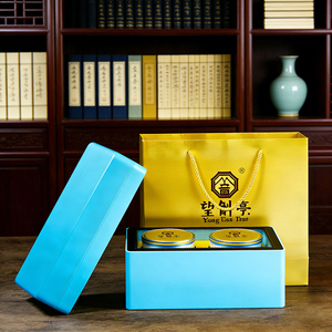 Set de Regalo Premium Wang Hu Ting Huoshan <span class=keywords><strong>Dendrobium</strong></span>, Empaque de Lujo <span class=keywords><strong>Azul</strong></span> y Amarillo para Venta al por Mayor - Product Image 6