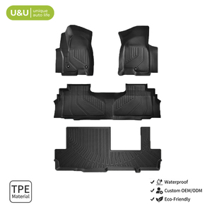 Tapis de sol de voiture en TPE durable, antidérapant, imperméable, toutes saisons, couverture complète pour <span class=keywords><strong>Chevrolet</strong></span> <span class=keywords><strong>Suburban</strong></span> 8 places <span class=keywords><strong>2021</strong></span>-2026 - Product Image 1