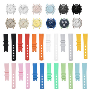 Bracelets de montre en silicone PeiPeiJia WY-1565 20MM à dégagement rapide pour Omega <span class=keywords><strong>Swatch</strong></span> Moonswatch avec boucle en acier métallique - Product Image 2