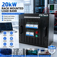 Banc de charge résistif portable 10kW 20kW monté sur rack 400V 50/60Hz avec roulettes et poignées de levage pour test de générateurs, onduleurs et applications marines