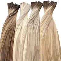 Extensions de cheveux Genius Weft 100% cheveux humains vierges doublement étirés de 18 à 24 pouces, couleur personnalisée Genius Weft