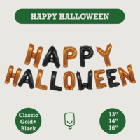 Banderole Ballon Happy Halloween Couleur Classique Orange Noir Fabricant Personnalisé OEM Mylar Usine Auditée FAMA