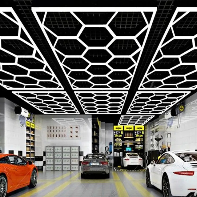 Led Hexagonal Light Detailing Auto Car Body Repair LED Workshop Light Hexagonal Ceiling Light