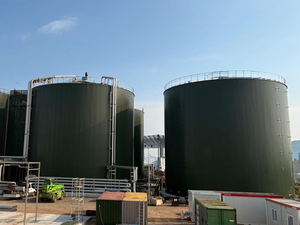 Cuve de fermentation automatique d'installation <span class=keywords><strong>domestique</strong></span> de réacteur de digesteur de biogaz anaérobie en acier boulonné de 10000m3 de Schumann - Product Image 2