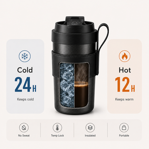 Mug à café en titane à isolation sous vide de qualité supérieure, gobelet de voyage à double paroi portable, tasse anti-fuite - Product Image 5