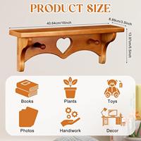 Étagère de rangement murale en bois, support organisateur en bois massif pour chambre d'enfant, porte-clés pour salon