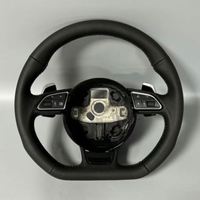 Volant de voiture pour Audi B8 B9 C8 A3 A5 A6 A8 Q5 Q7 R8 TTRS C6 C7 S4 8V BP Q3 RS3 RS6, volant en cuir noir