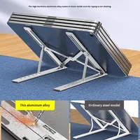 Support pour ordinateur portable en aluminium réglable à 7 niveaux compatible avec les supports et supports de bureau pour ordinateurs portables de 9 à 15.6 pouces