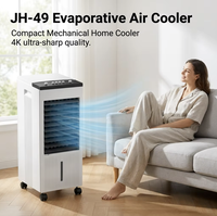 Refroidisseur d'air évaporatif portable 60W, commande mécanique, réservoir d'eau de 7L, 3 vitesses, 2 bouteilles de cristaux de glace, ventilateur de refroidissement pour la maison et la chambre