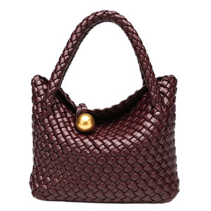 <span class=keywords><strong>Borsa</strong></span> Tote in pelle microfibra di fascia alta <span class=keywords><strong>bordeaux</strong></span> per le donne Mini borse con chiusura aperta decorazione a catena prezzo diretto della fabbrica - Product Image 1