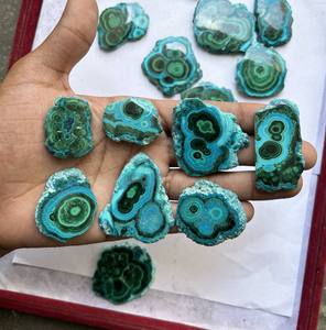 Crisocola Cruda Pulida, Piedra de Cuarzo Natural en Bruto, Muestra Mineral de Crisocola Malaquita, Piedra Curativa para Decoración - Product Image 3