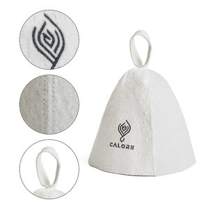 Senti il calore in ogni goccia di vapore con un cappello da sauna in pura lana, nato per questo calore - Product Image 4