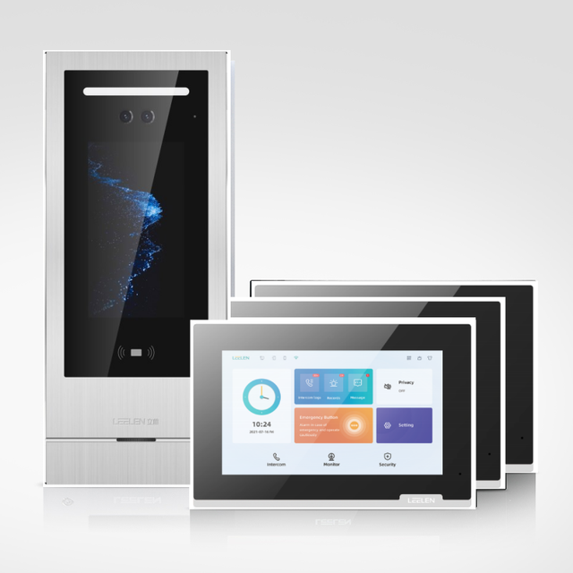 7 Inch HD Outdoor and Indoor Kit Video Intercom System Door Phone Face Recognition Access Control Tuya Smart App Wif