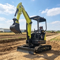 Mini Excavadora de 2.5 Toneladas en Oferta, con Motor Kubota Euro5 Epa, Excavadora Pequeña de 3 Toneladas con Sistema Hidráulico para Construcción Agrícola