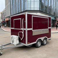 Camion de nourriture mobile de rue, remorque pour gaufres, crème glacée, crêpes, desserts, pancakes, beignets, camion de nourriture de 10 pieds avec cuisine complète