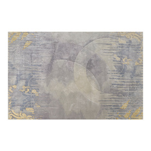 พรมใยสาหร่ายทำมือ รูปทรงสี่เหลี่ยมผืนผ้า ลายเรขาคณิตแบบนามธรรม เป็นมิตรกับสิ่งแวดล้อม เหมาะสำหรับห้องนั่งเล่นและห้องนอน - Product Image 5