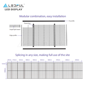 Светодиодный экран TGC серии SMD P1.9 P2.6 P2.8 P3.9 для наружного и внутреннего применения, прозрачный, на основе стекла, светодиодная пленка, прозрачные панели, светодиодная лента - Product Image 5
