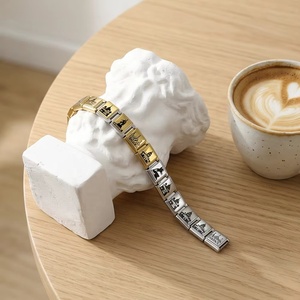Bracelet en acier inoxydable 9 mm à maillons, style italien, avec breloques architecture et châteaux de Russie (Moscou, Saint-Pétersbourg), pour la création de bijoux DIY - Product Image 3