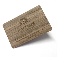 Eco-frindly ISO14443A NTAG213 Puce Programmable Smart NFC bois Carte d'hôtel Carte nfc en bois