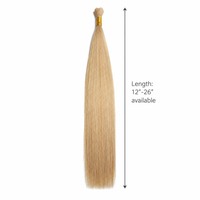 Cheveux humains 100 % naturels en vrac pour la production d'extensions, cuticules intactes, super double drawn, texture douce et naturelle, cheveux Remy.