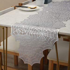 Caminos <span class=keywords><strong>de</strong></span> <span class=keywords><strong>Mesa</strong></span> Decorativos <span class=keywords><strong>de</strong></span> Lujo Ligero con Diseño <span class=keywords><strong>de</strong></span> Telaraña, <span class=keywords><strong>Estampado</strong></span> Dorado, Largos, <span class=keywords><strong>de</strong></span> Color Sólido, Calados, <span class=keywords><strong>de</strong></span> PVC, Aislantes del Calor, Estilo Nórdico - Product Image 3
