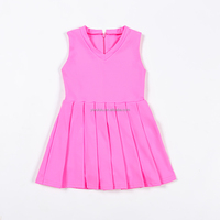 Robe plissée sans manches en tissu de yoga pour filles, tenue pour enfants pour l'école, les fêtes, le quotidien, logo personnalisé, couleur, taille