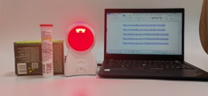 1D + 2D Máy tính để bàn Đầu Đọc Mã Vạch Bán Max yếu tố màu đỏ Led ánh sáng USB máy quét mã vạch - Product Image 5