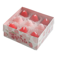 Duftende Erdbeer-Aromatherapie-Sojawachskerze in Erdbeerform, handgemachtes Geschenkbox-Set für Freundin, Geburtstag, Abschlussfeier