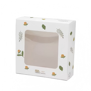 กล่องบรรจุภัณฑ์ขนมหวานแบบฝรั่งเศสสำหรับขนมอบ เค้ก และของขวัญ ทำจากกระดาษแข็งใส กันน้ำ กันน้ำมัน รูปทรงสี่เหลี่ยม พร้อมส่ง - Product Image 1