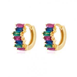 Pendientes Pequeños de Plata de Ley S925 con Circonita, Modernos y Combinables, Tendencia en Joyería 2021 - Product Image 1
