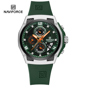 Reloj de Cuarzo Naviforce NF8051T para Hombre, Personalizado y Único, con Correa de Silicona Formal, Cronómetro Resistente al Agua, Estilo Casual - Product Image 3
