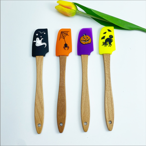 Mini Multi-funzionale serie di Halloween crema di cottura <span class=keywords><strong>Silicone</strong></span> <span class=keywords><strong>spatola</strong></span> burro di legno <span class=keywords><strong>spatola</strong></span> da <span class=keywords><strong>cucina</strong></span> - Product Image 2