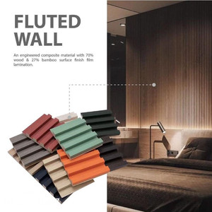 Pannelli Murali Moderni Baiyi di Lusso Flessibili 3D <span class=keywords><strong>in</strong></span> <span class=keywords><strong>Legno</strong></span> <span class=keywords><strong>Massello</strong></span> Scanalato per Interni - Product Image 6