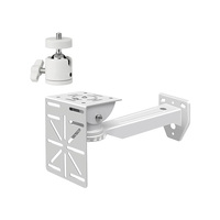 Support de caméra dôme en forme de L, support de poteau vertical réglable 3-en-1 pour l'extérieur, adapté aux caméras de vidéosurveillance, aux projecteurs et aux panneaux solaires