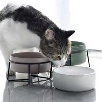 Bol en céramique pour chien et chat, distributeur d'eau et de nourriture pour animaux de compagnie, pour chats et petits chiens, accessoires pour chats, fournitures pour chiens