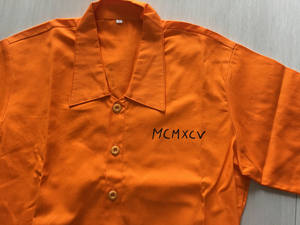 ऑरेंज पॉली कॉटन डबल टांके जेल कैदी कैदी वर्दी - Product Image 6