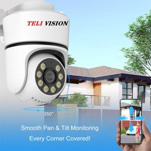 TELI VISIONスマートビデオキット2弾丸1ドーム1 360度PtzボールフルカラーMic 500GB CCTVハイブリッド4カメラシステム - Product Image 2