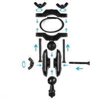 Support de caméra de tableau de bord rotatif rapide 4 mm le plus vendu pour rétroviseur de voiture