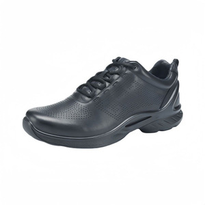 Chaussures de pompier pour hommes, respirantes, en cuir, chaussures d'entraînement, talon bas, semelle en caoutchouc, chaussures de sécurité sportives - Product Image 1